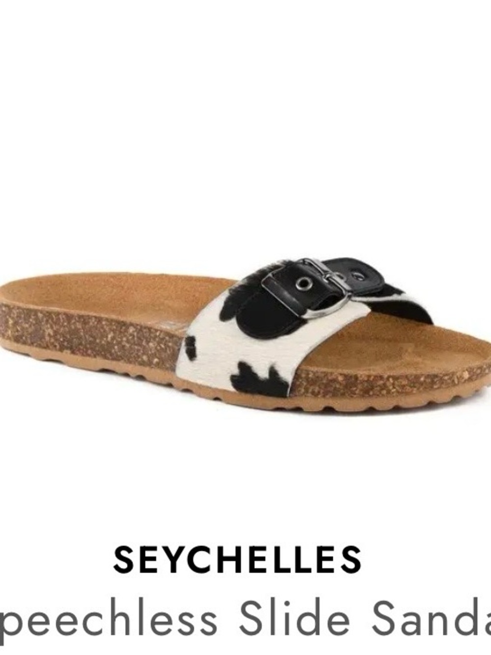 Seychelles x Anthropologie Speechless Black & White Cowhide - Size 8